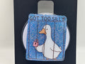 Got Too Silly – Handmade Blue Glitter Goose Phone Grip