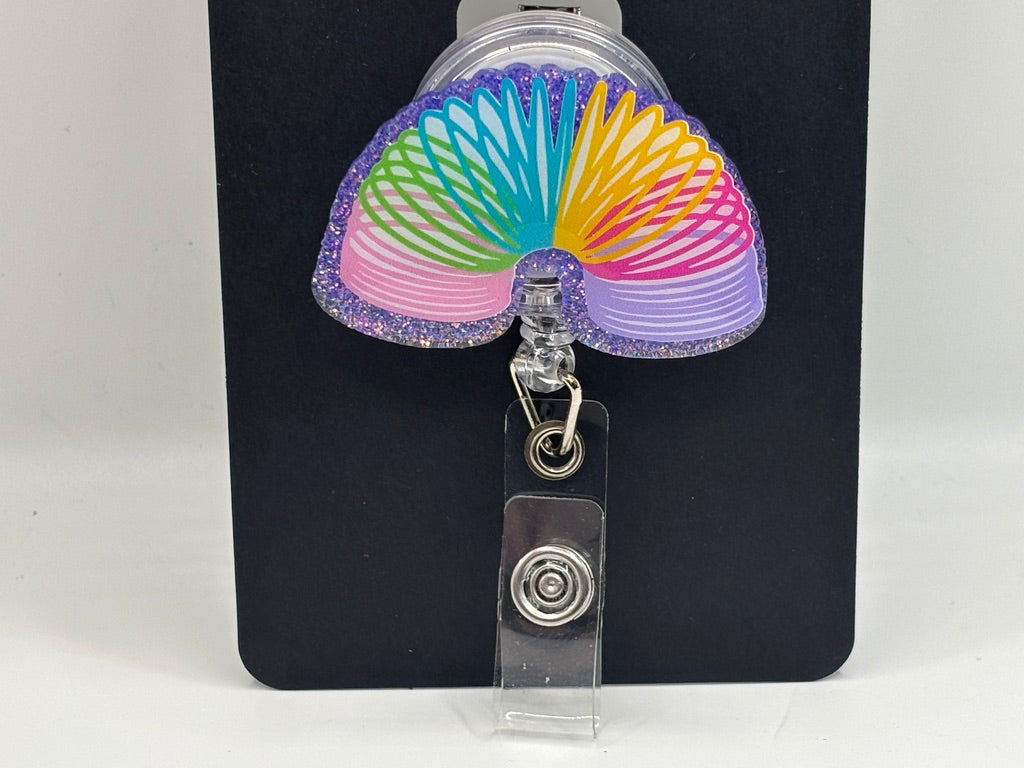 Rainbow Slinky Purple Glitter