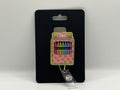 Retro Crayon Box Glitter Badge Reel