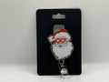 Heart Eyes Santa Glitter Badge Reel