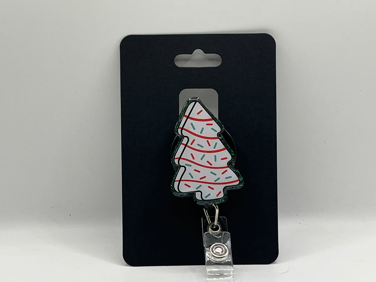 Christmas Tree Cake Badge Reel