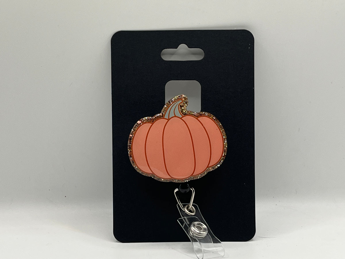 Classic Pumpkin Glitter Badge Reel