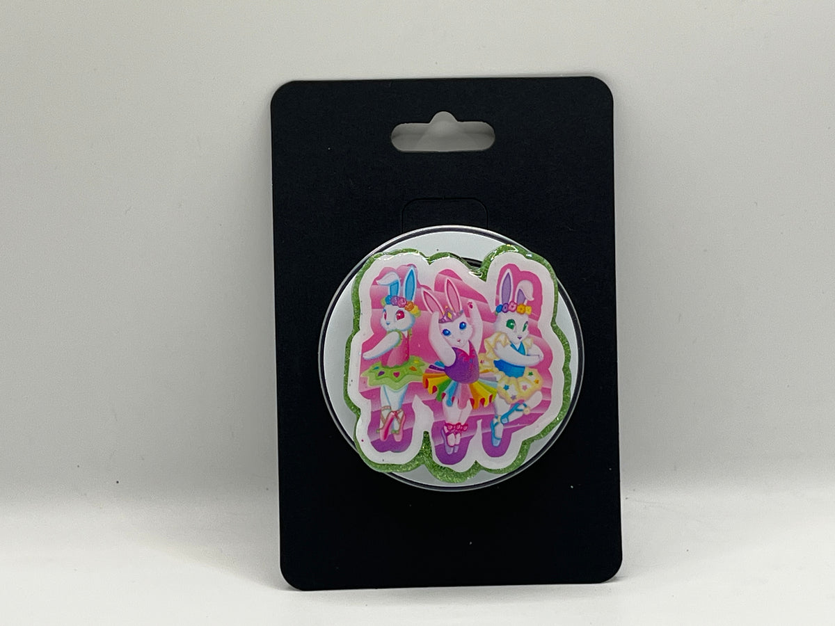 Sweet Bunny Friends Glitter Phone Grip