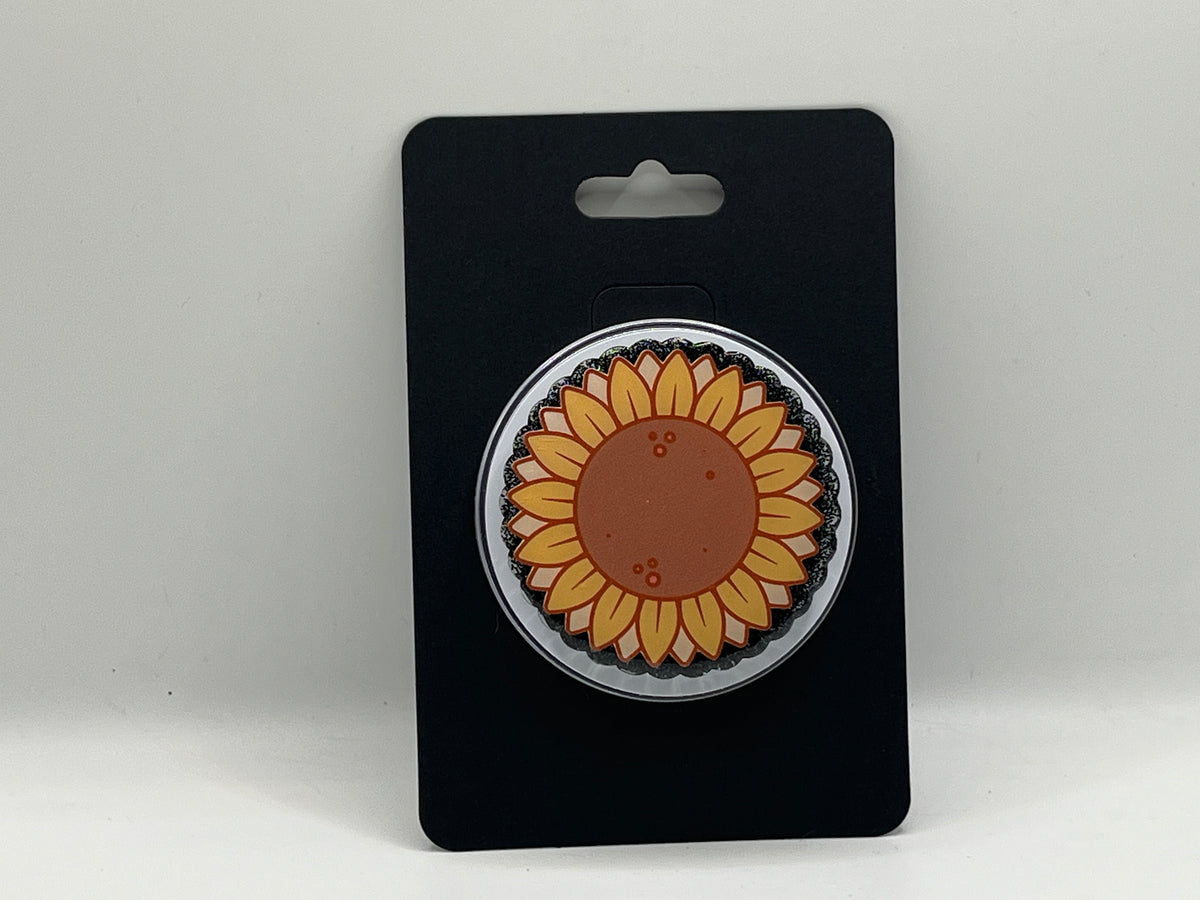 Sunflower Glitter Phone Grip