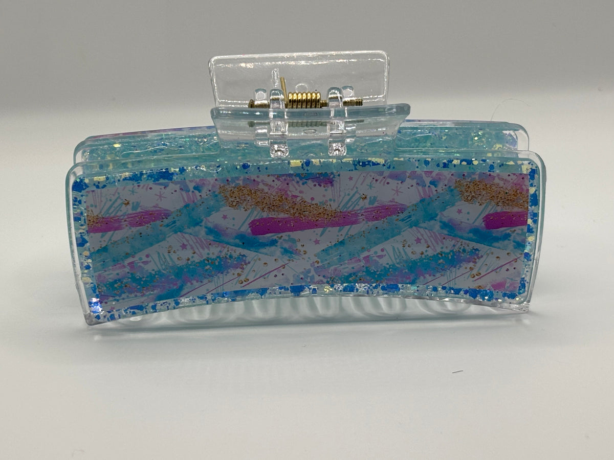 Cotton Candy Waves Claw Clip