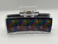 Retro Rainbow Checkerboard Claw Clip