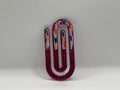 Magenta Brushstrokes Paperclip