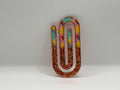 Burnt Orange Plaid Paperclip