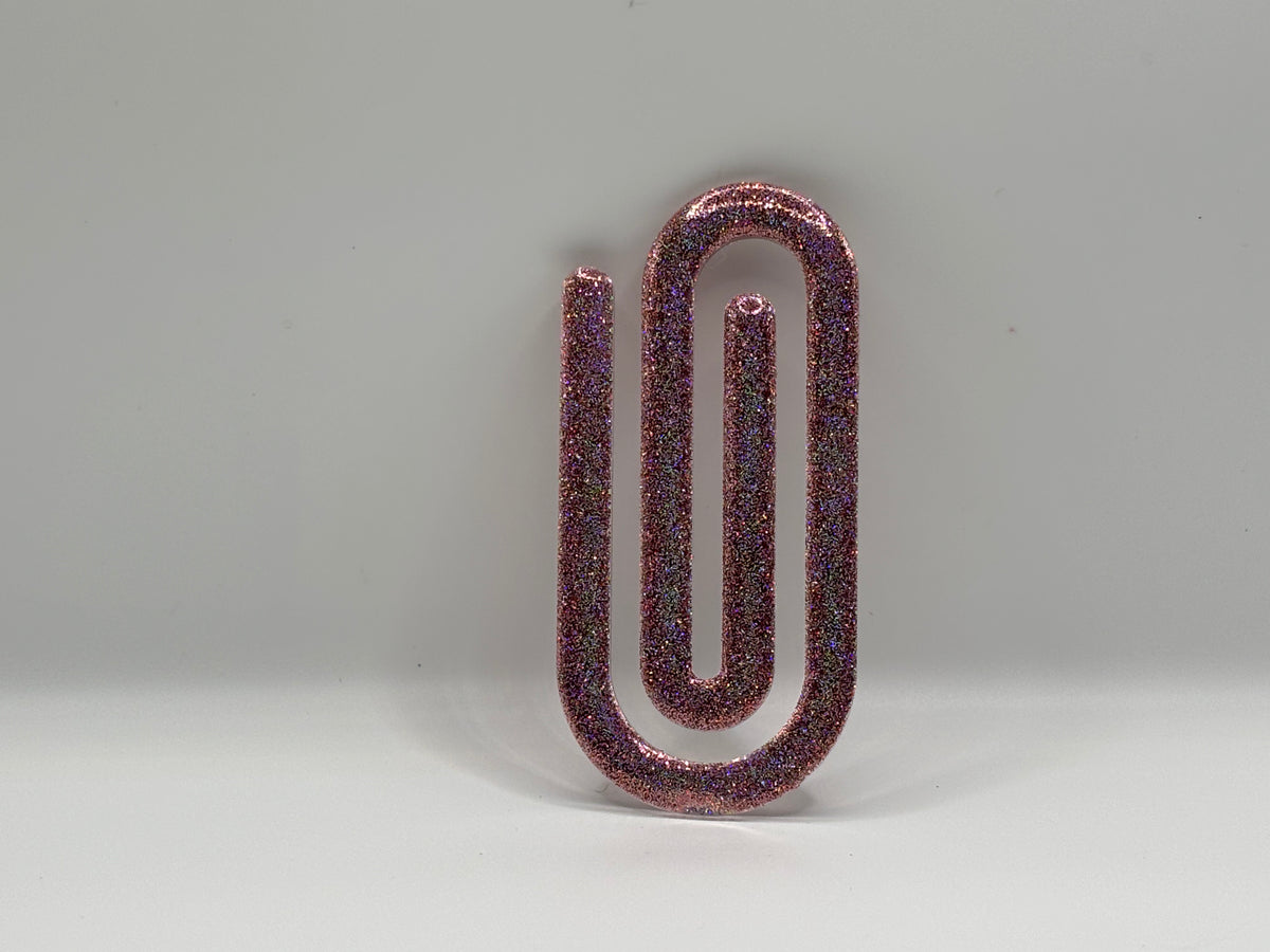 Pink Sparkle Paperclip