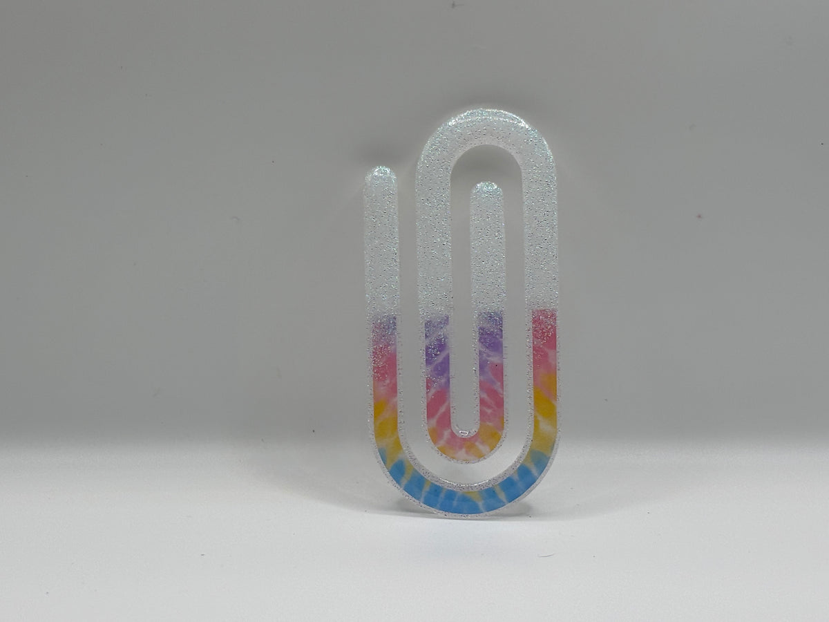 White & Multi Color Print Paperclip