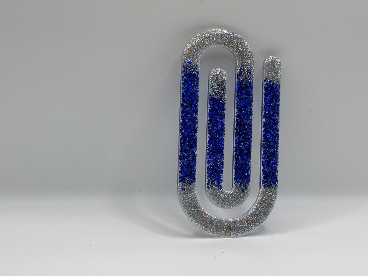 Silver & Blue Paperclip