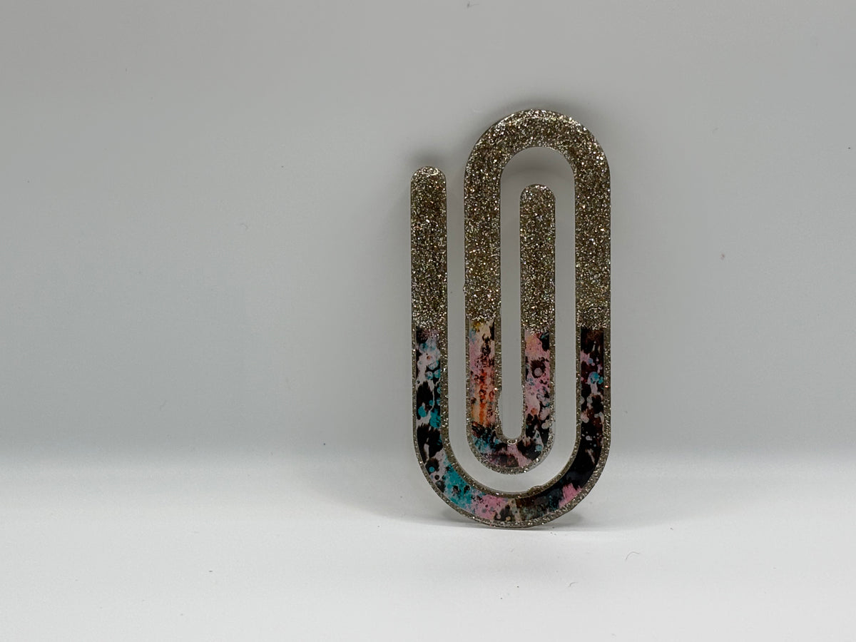 Gold Marble Paperclip