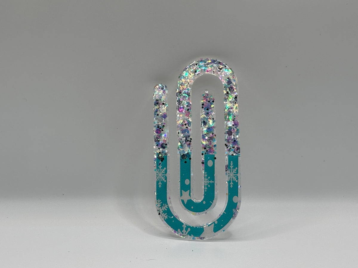 Icy Blue Iridescent Paperclip