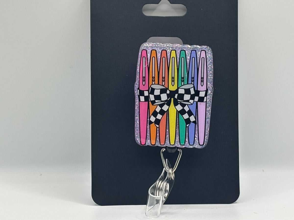 Color Me Happy Pens Badge Reel