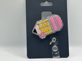 Yellow Daisy Doodles Badge Reel