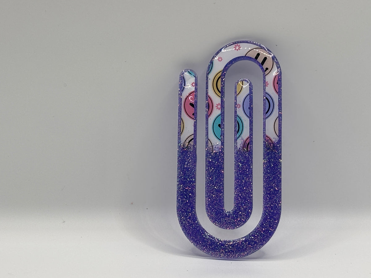 Happy in Purple Paperclip