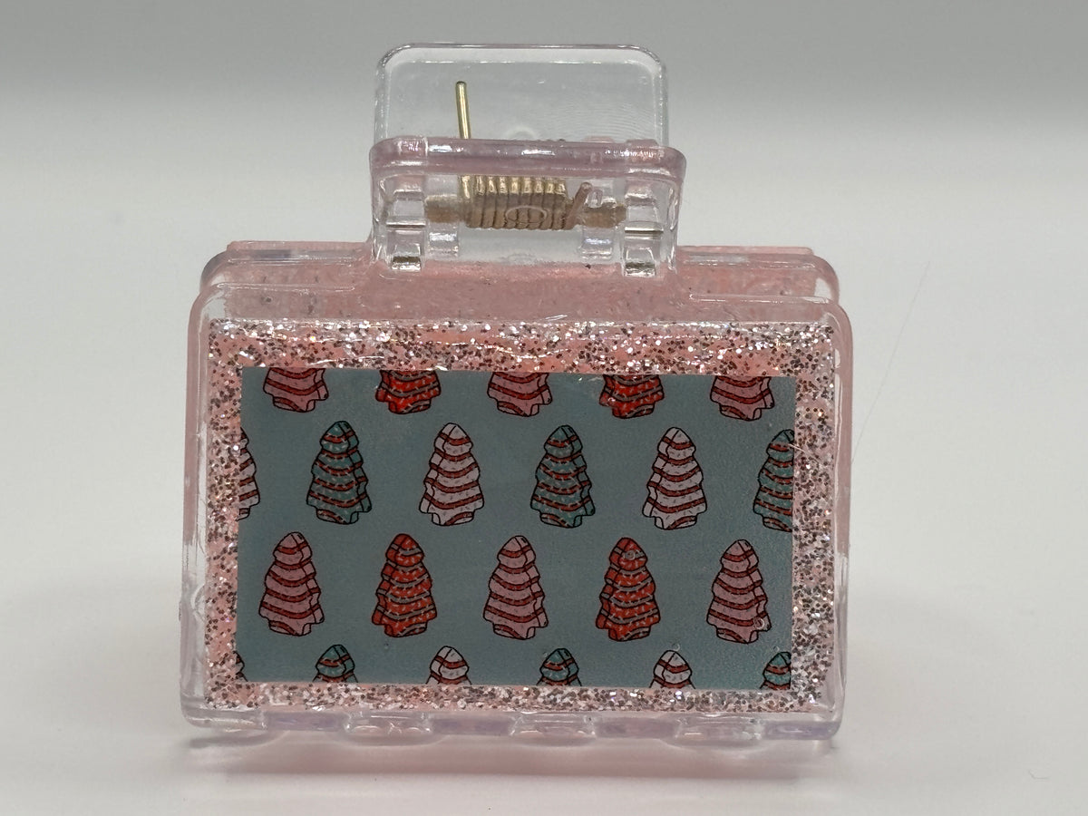 Cozy Christmas Trees Hair Claw