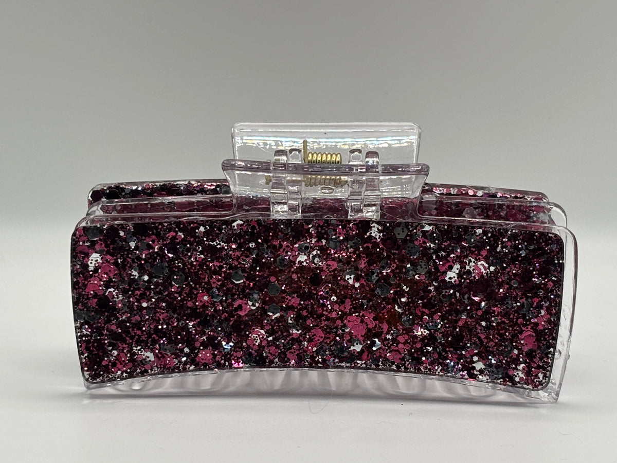 Berry Glam Glitter Hair Claw