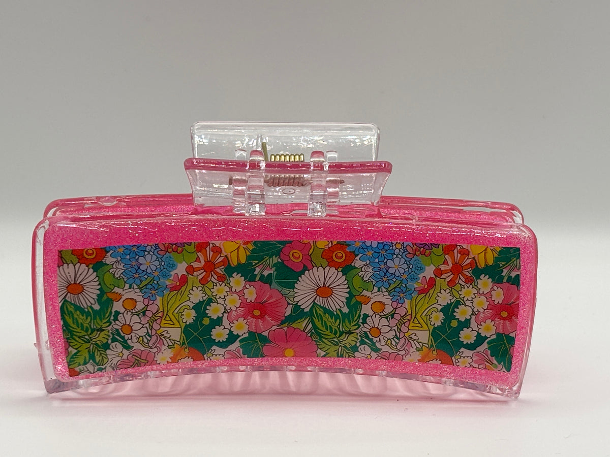 Wildflower Pop Glitter Hair Claw