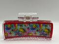 Retro Rainbow Girl Red Glitter Hair Claw