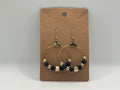 Midnight Gold Beaded Hoop
