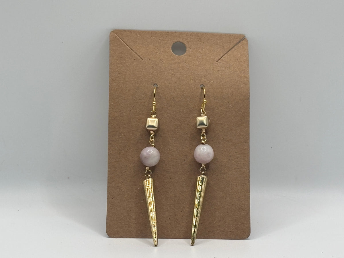 Blush & Gold Spike Drop