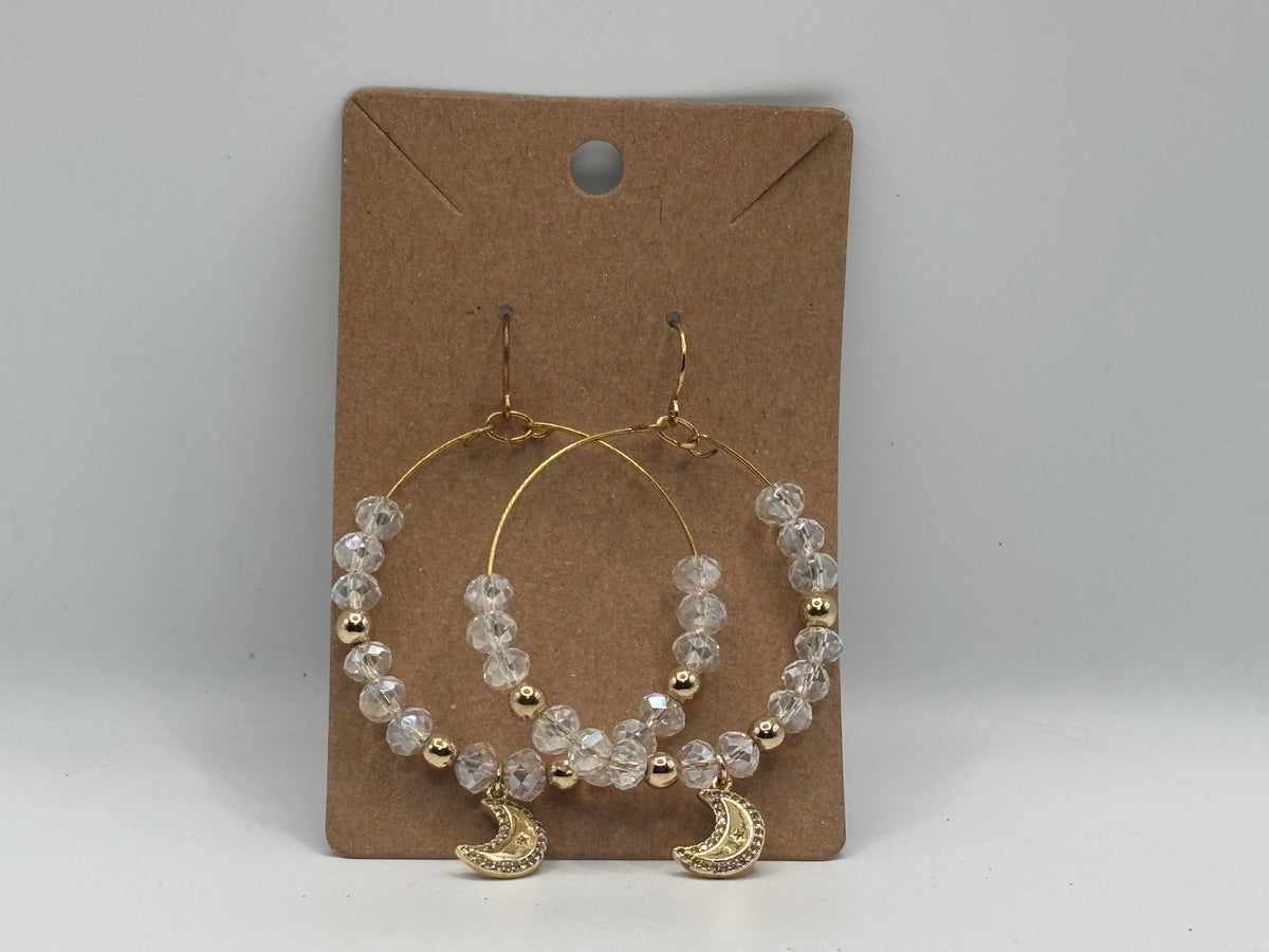 Moonlight Sparkle Beaded Hoop