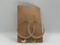 Golden Moonlight Beaded Hoop