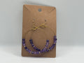 Violet Glow Beaded Hoop