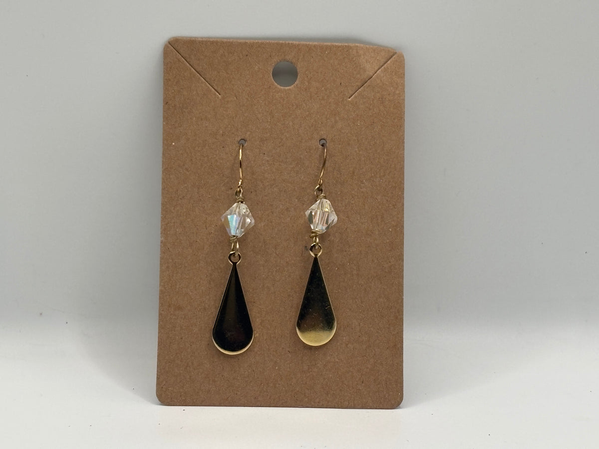 Golden Crystal Teardrop