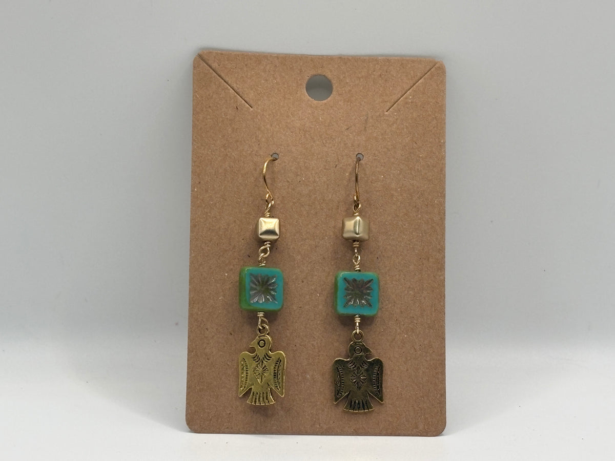 Turquoise Thunderbird Earrings