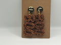 Copper Glitter BOO Earrings