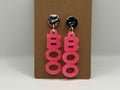 Bubblegum Pink Glitter BOO Earrings