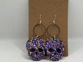 Midnight Confetti Skull Hoop Earrings