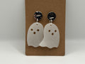 Pearl White Glitter Ghost Earrings