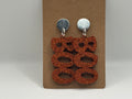 Burnt Orange Glitter BOO Earrings