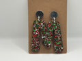 Christmas Confetti Glitter Arch Earrings