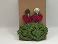 Mean One Glitter Heart Earrings