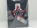 Rockstar Red Glitter Star Badge Reel