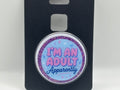 I'm an Adult Apparently Purple Glitter Badge Reel