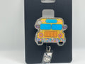 Groovy Flower Power School Bus – Glitter Badge Reel
