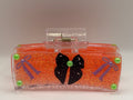Spooky Sweet Orange Glitter Bow Hair Claw Clip